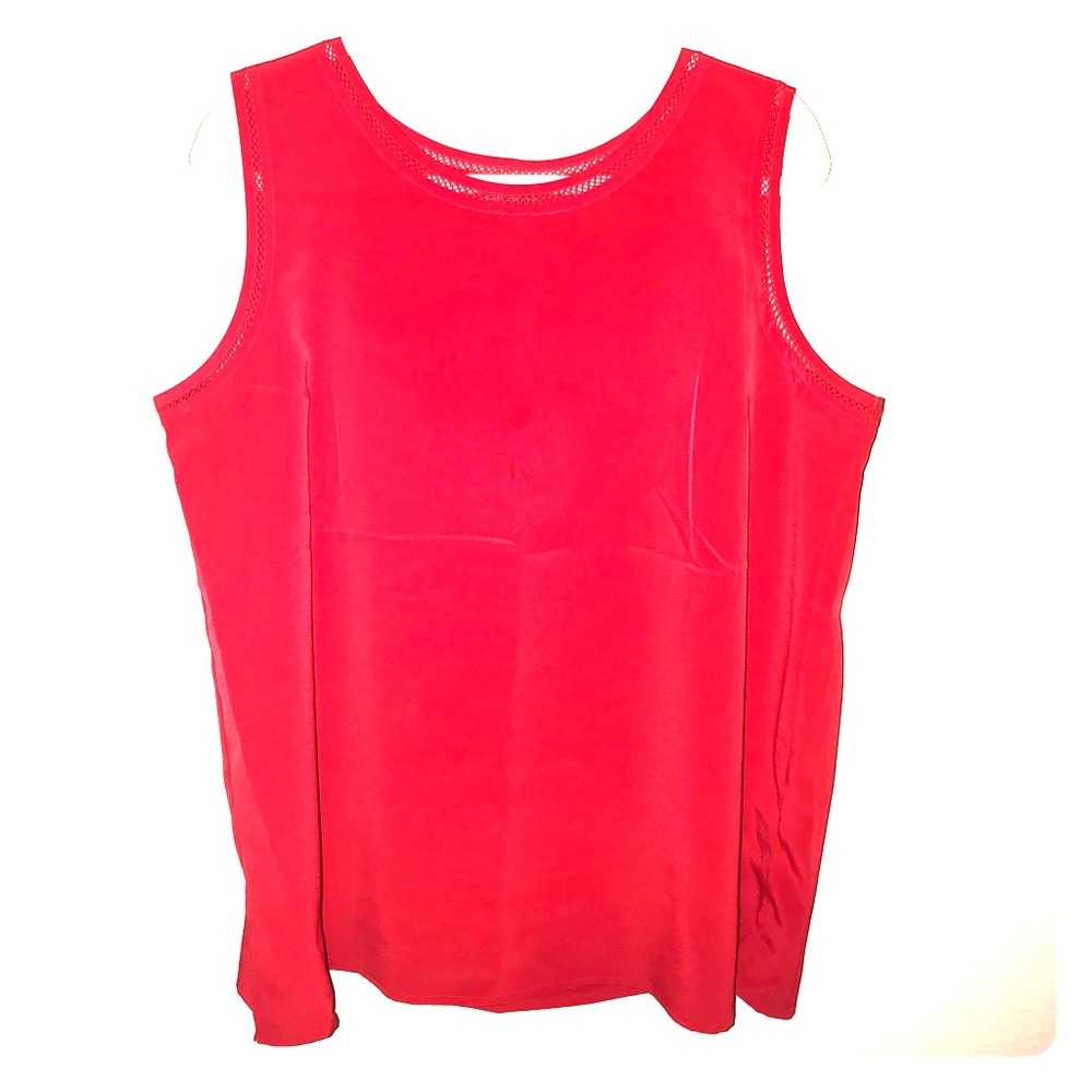 Karen Scott red and black blouse